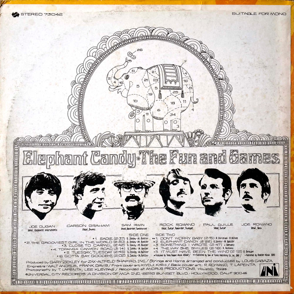 The Fun And Games - Elephant Candy (LP, Album) (Mint (M)) - Image 2