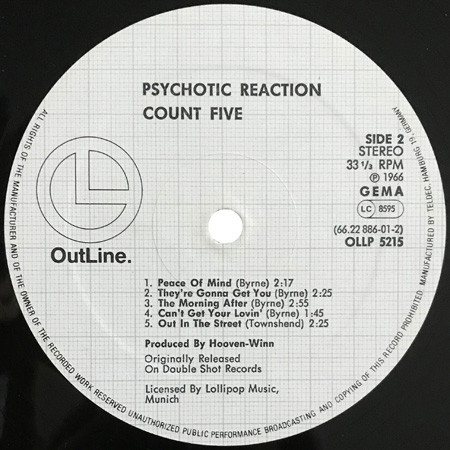 Count Five - Psychotic Reaction (LP, Album, RE) (Very Good Plus (VG+)) - Image 4