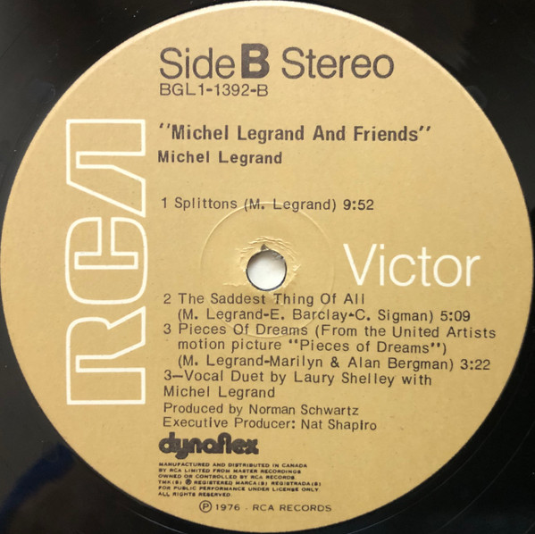 Michel Legrand - Michel Legrand And Friends (LP, Album) (Very Good Plus (VG+)) - Image 4