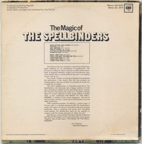 The Spellbinders - The Magic Of (LP, Album) (Very Good Plus (VG+)) - Image 2