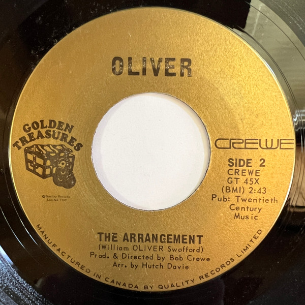 Oliver (6) - Jean / The Arrangement (7", Single) (Very Good Plus (VG+)) - Image 2