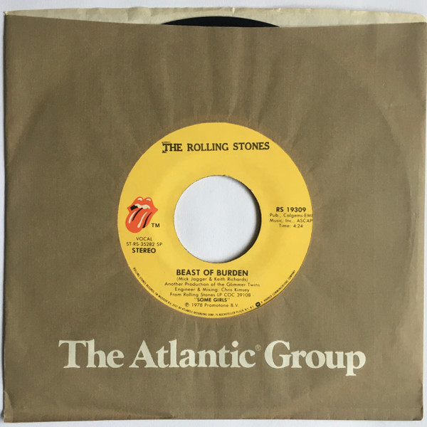 The Rolling Stones - Beast Of Burden (7", SP ) (Near Mint (NM or M-)) - Image 3