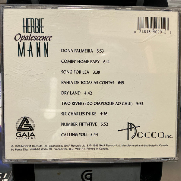 Herbie Mann - Opalescence (CD, Album) (Near Mint (NM or M-)) - Image 2