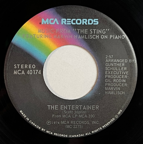 Marvin Hamlisch - Music From "The Sting" The Entertainer / Solace (7", Single) (Very Good Plus (VG+))