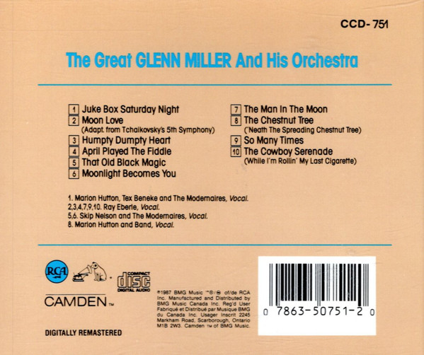 Glenn Miller And His Orchestra - The Great Glenn Miller And His Orchestra (CD, Comp, RM) (Near Mint (NM or M-)) - Image 2