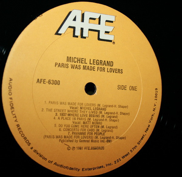 Michel Legrand - Paris Was Made For Lovers (LP, Album) (Very Good Plus (VG+)) - Image 4