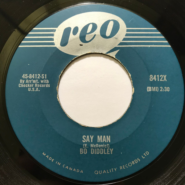 Bo Diddley - Say Man / The Clock Strikes Twelve (7", Single) (Very Good (VG))
