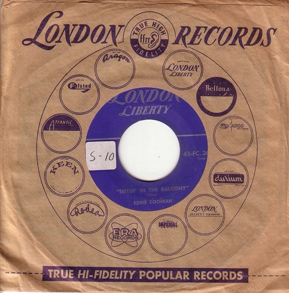 Eddie Cochran - Sittin' In The Balcony (7", Single) (Very Good (VG)) - Image 3