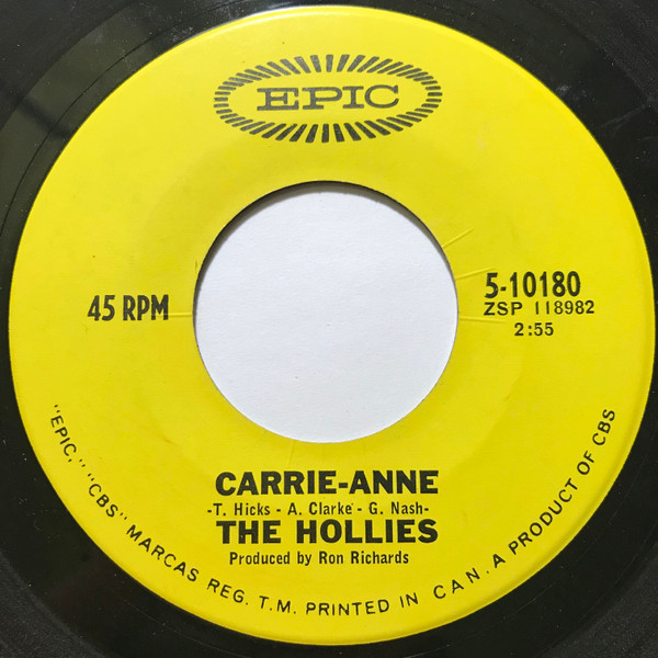 The Hollies - Carrie-Anne (7", Single) (Near Mint (NM or M-))