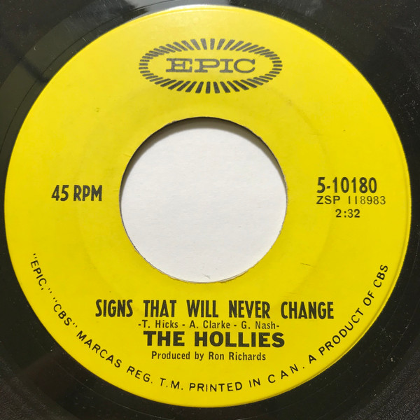 The Hollies - Carrie-Anne (7", Single) (Near Mint (NM or M-)) - Image 2