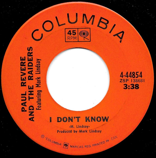 Paul Revere And The Raiders* Featuring Mark Lindsay - Let Me / I Don't Know (7", Single) (Near Mint (NM or M-)) - Image 2