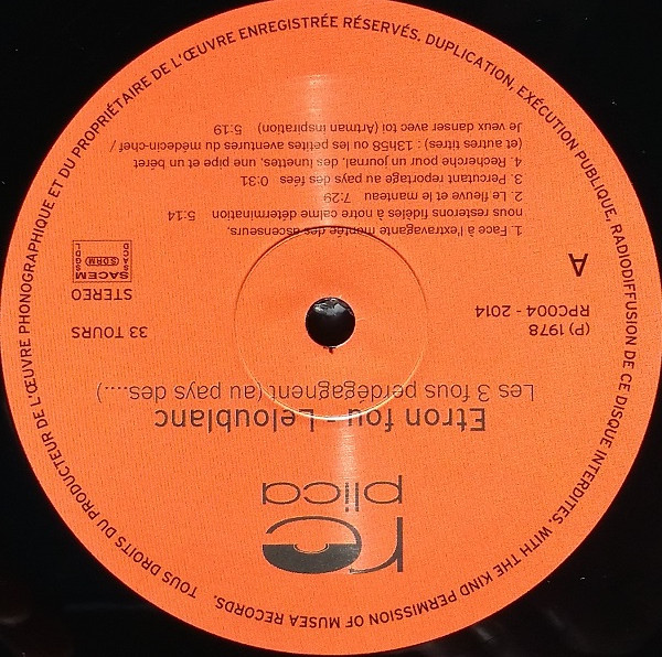 Etron Fou Leloublan - Les Trois Fou's Perdégagnent (Au Pays Des...) (LP, Album, RE, 180) (Near Mint (NM or M-)) - Image 4