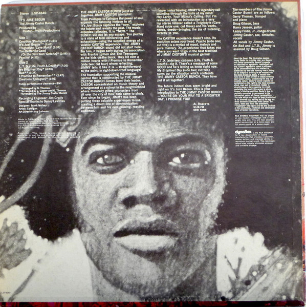 The Jimmy Castor Bunch - It's Just Begun (LP, Album) (Mint (M)) - Image 2