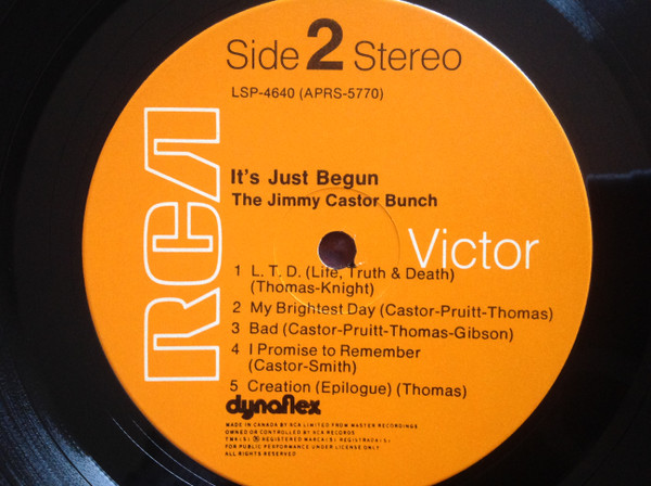 The Jimmy Castor Bunch - It's Just Begun (LP, Album) (Mint (M)) - Image 4