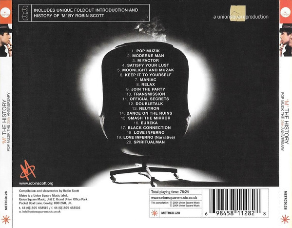 M (2) - 'M' The History Pop Muzik The 25th Anniversary (CD, Comp, RE) (Near Mint (NM or M-)) - Image 2