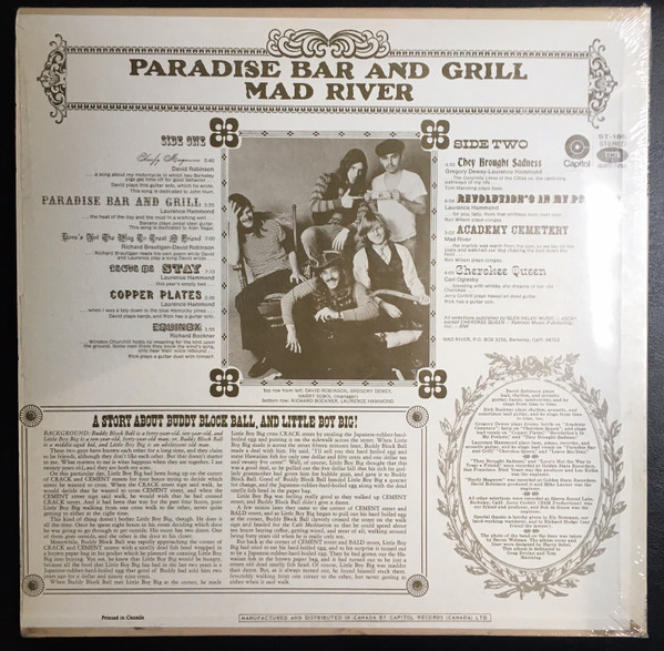 Mad River (2) - Paradise Bar And Grill (LP, Album) (Very Good Plus (VG+)) - Image 2