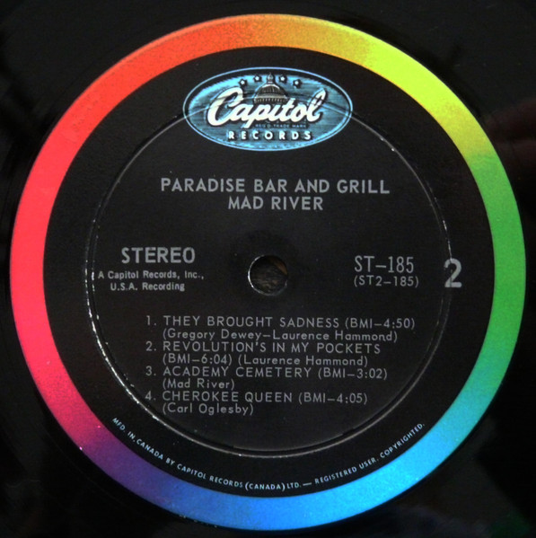 Mad River (2) - Paradise Bar And Grill (LP, Album) (Very Good Plus (VG+)) - Image 4