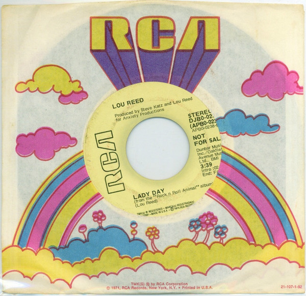 Lou Reed - Sweet Jane (7", Single, Promo) (Near Mint (NM or M-)) - Image 2