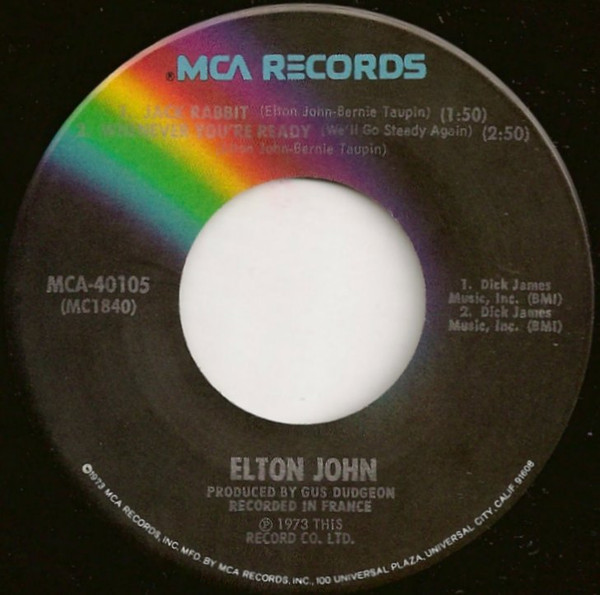 Elton John - Saturday Night's Alright For Fighting (7", Pin) (Near Mint (NM or M-)) - Image 2