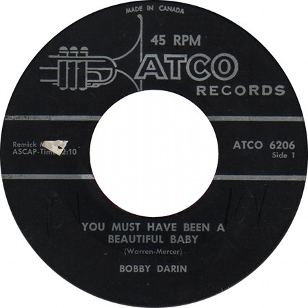 Bobby Darin - You Must Have Been A Beautiful Baby (7", Single) (Near Mint (NM or M-))