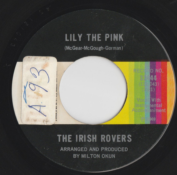 The Irish Rovers - Lily The Pink / Mrs. Crandall's Boarding House (7", Single) (Near Mint (NM or M-)) - Image 3