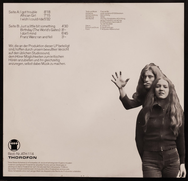 Franz De Byl - Und (LP, Album, Gat) (Very Good Plus (VG+)) - Image 2