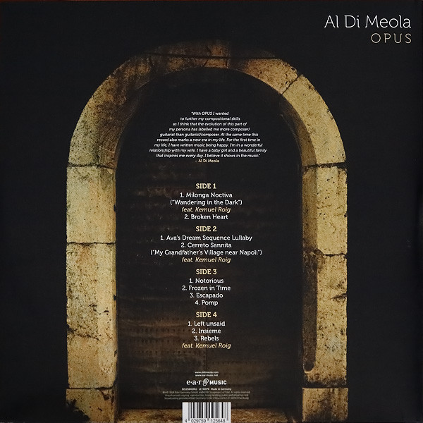 Al Di Meola - Opus (2xLP, Album) (Mint (M)) - Image 2