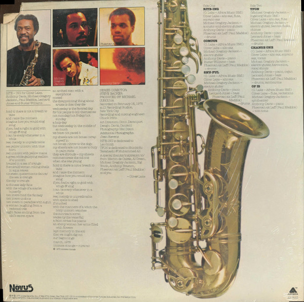 Oliver Lake - Life Dance Of Is (LP, Album) (Very Good Plus (VG+)) - Image 2