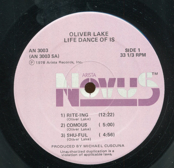 Oliver Lake - Life Dance Of Is (LP, Album) (Very Good Plus (VG+)) - Image 3