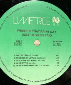 Dolf De Vries Trio - Where's That Rainy Day (LP, Blu) (Very Good (VG)) - Image 5