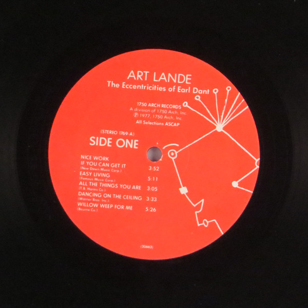 Art Lande - The Eccentricities Of Earl Dant (LP, Album) (Near Mint (NM or M-)) - Image 3