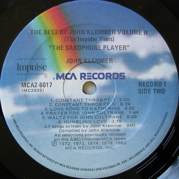 John Klemmer - The Best Of John Klemmer Volume II (The Impulse Years) The Saxophone Player (2xLP, Comp) (Near Mint (NM or M-)) - Image 4
