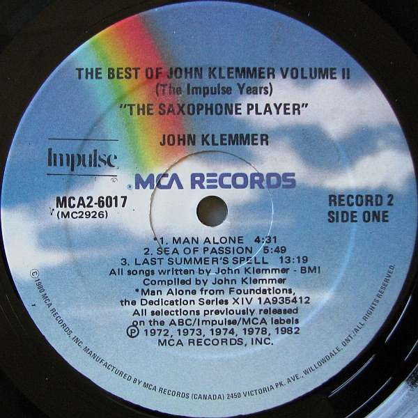 John Klemmer - The Best Of John Klemmer Volume II (The Impulse Years) The Saxophone Player (2xLP, Comp) (Near Mint (NM or M-)) - Image 5