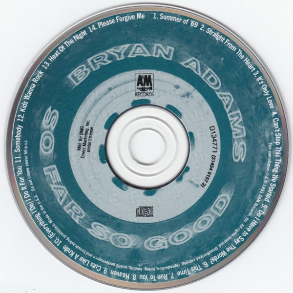 Bryan Adams - So Far So Good (CD, Comp, Club, RE, PMD) (Mint (M)) - Image 3