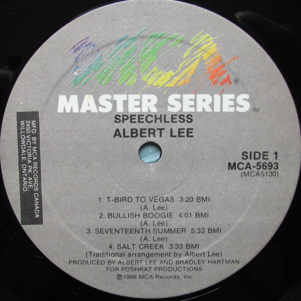 Albert Lee - Speechless (LP, Album) (Very Good Plus (VG+)) - Image 3