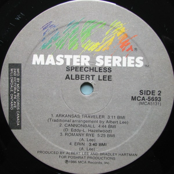 Albert Lee - Speechless (LP, Album) (Very Good Plus (VG+)) - Image 4