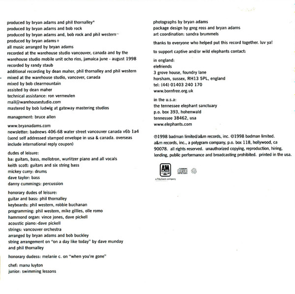 Bryan Adams - On A Day Like Today (CD, Album, Club) (Mint (M)) - Image 4