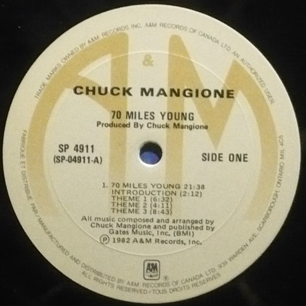 Chuck Mangione - 70 Miles Young (LP, Album) (Very Good (VG)) - Image 2