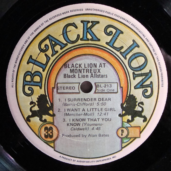 Black Lion Allstars - Black Lion At Montreux (LP, Album) (Very Good Plus (VG+)) - Image 3