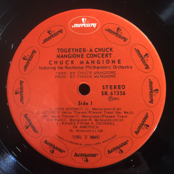 Chuck Mangione, Rochester Philharmonic Orchestra - Together: A New Chuck Mangione Concert (2xLP) (Very Good (VG)) - Image 5