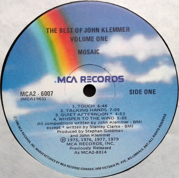 John Klemmer - Mosaic - The Best Of John Klemmer Volume One (2xLP, Comp, RE) (Very Good Plus (VG+)) - Image 5