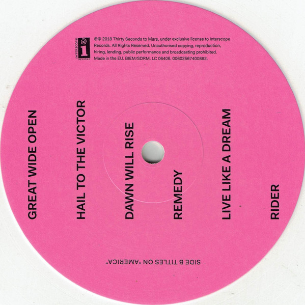 Thirty Seconds To Mars* - America (LP, Album, Whi) (Mint (M)) - Image 4