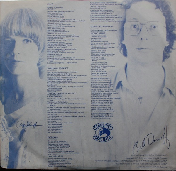 Starland Vocal Band - Late Nite Radio (LP) (Mint (M)) - Image 3