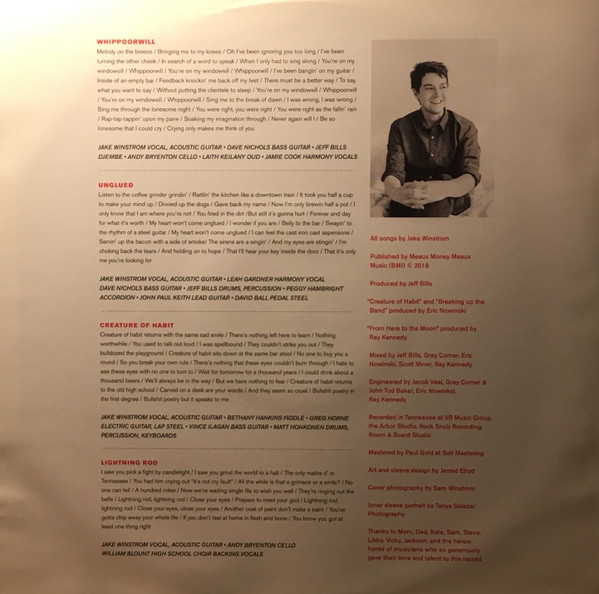 Jake Winstrom - Scared Away The Song (LP, Album, Red) (Very Good Plus (VG+)) - Image 3