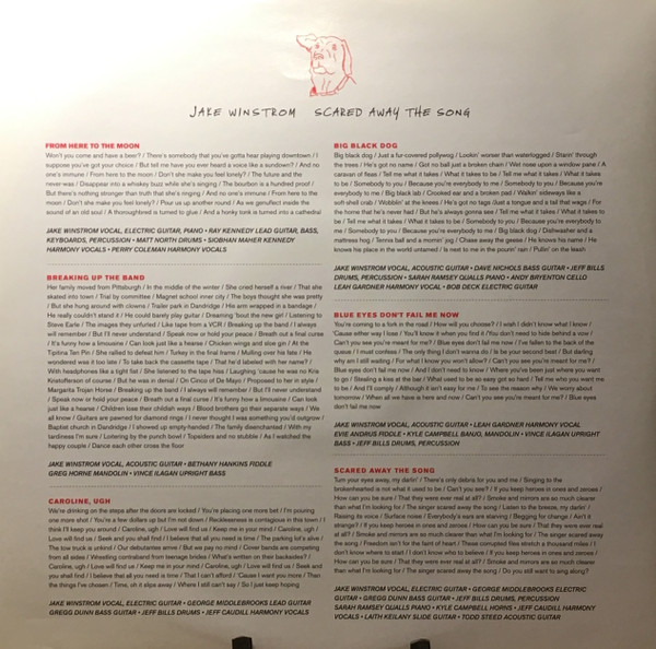 Jake Winstrom - Scared Away The Song (LP, Album, Red) (Very Good Plus (VG+)) - Image 4