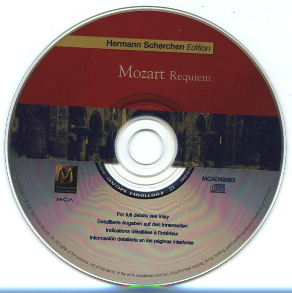 Hermann Scherchen - Mozart Requiem (CD) (Near Mint (NM or M-)) - Image 3