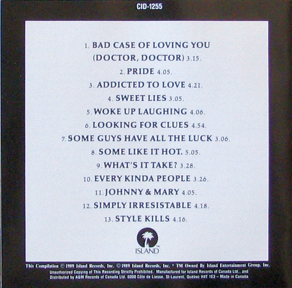 Robert Palmer - Addictions Volume 1 (CD, Comp) (Near Mint (NM or M-)) - Image 2