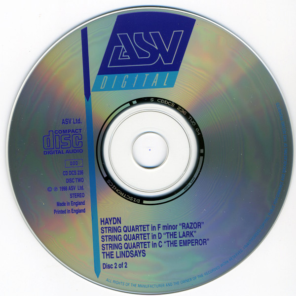 Joseph Haydn, The Lindsays - Six Popular String Quartets (2xCD, Comp) (Mint (M)) - Image 5