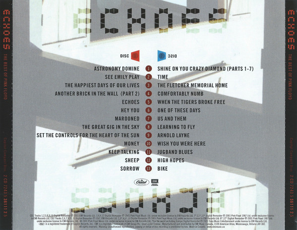Pink Floyd - Echoes (The Best Of Pink Floyd) (2xCD, Comp, Mixed, RE, RM, O-C) (Near Mint (NM or M-)) - Image 3