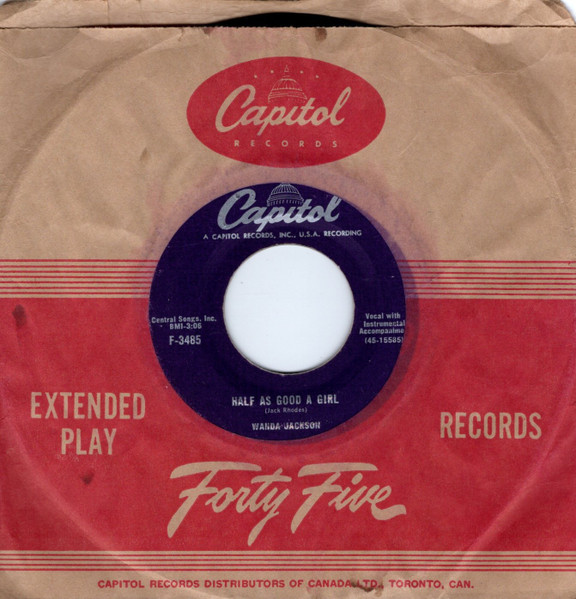 Wanda Jackson - Half As Good A Girl / I Gotta Know (Shellac, 10") (Near Mint (NM or M-))